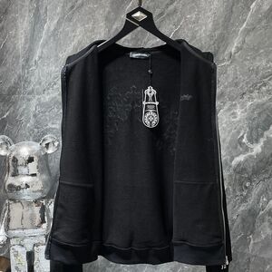 Chrome Hearts Black Zip-Up Hoodie